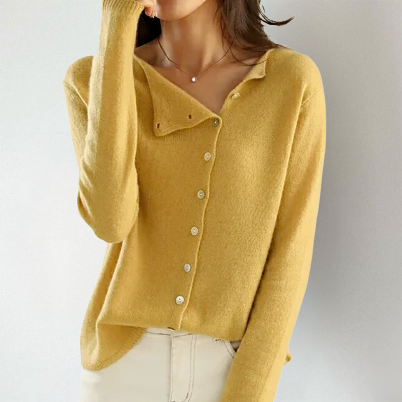 Kate | Women's Chic Asymmetrical Button Cardigan