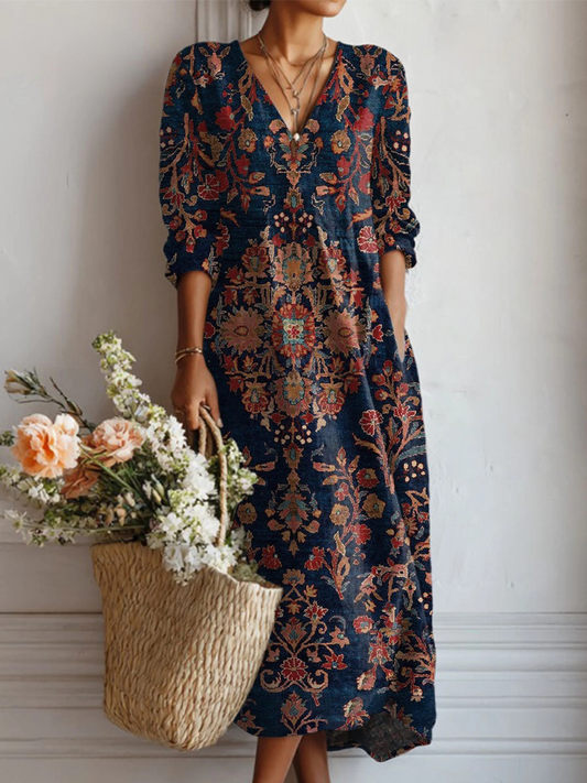 Alessia | Women's Everyday Comfort Midi Dress with Pockets