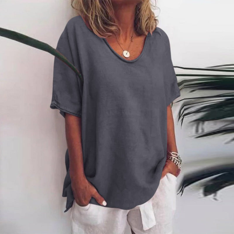 Women's Longline Relaxed T-Shirt, Effortless Style for Daily Wear