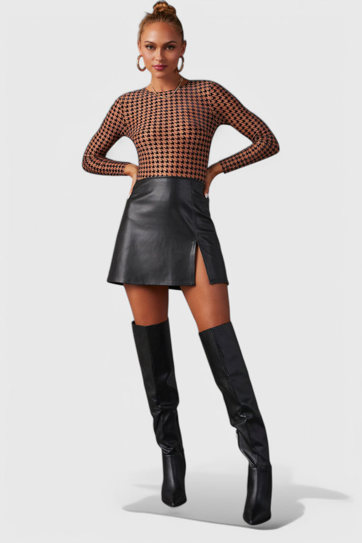 Women's Zip Bella Black Over-the-Knee Block Heel Boots
