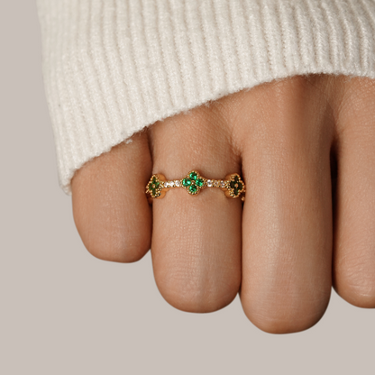 Marisol | Crystal Ring in the Shape of a Clover