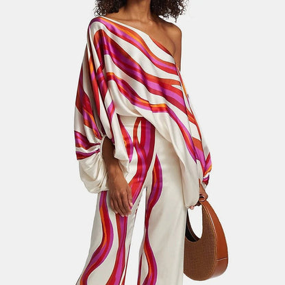 Women's Chic Summer Two-Piece Outfit, Trendy Style