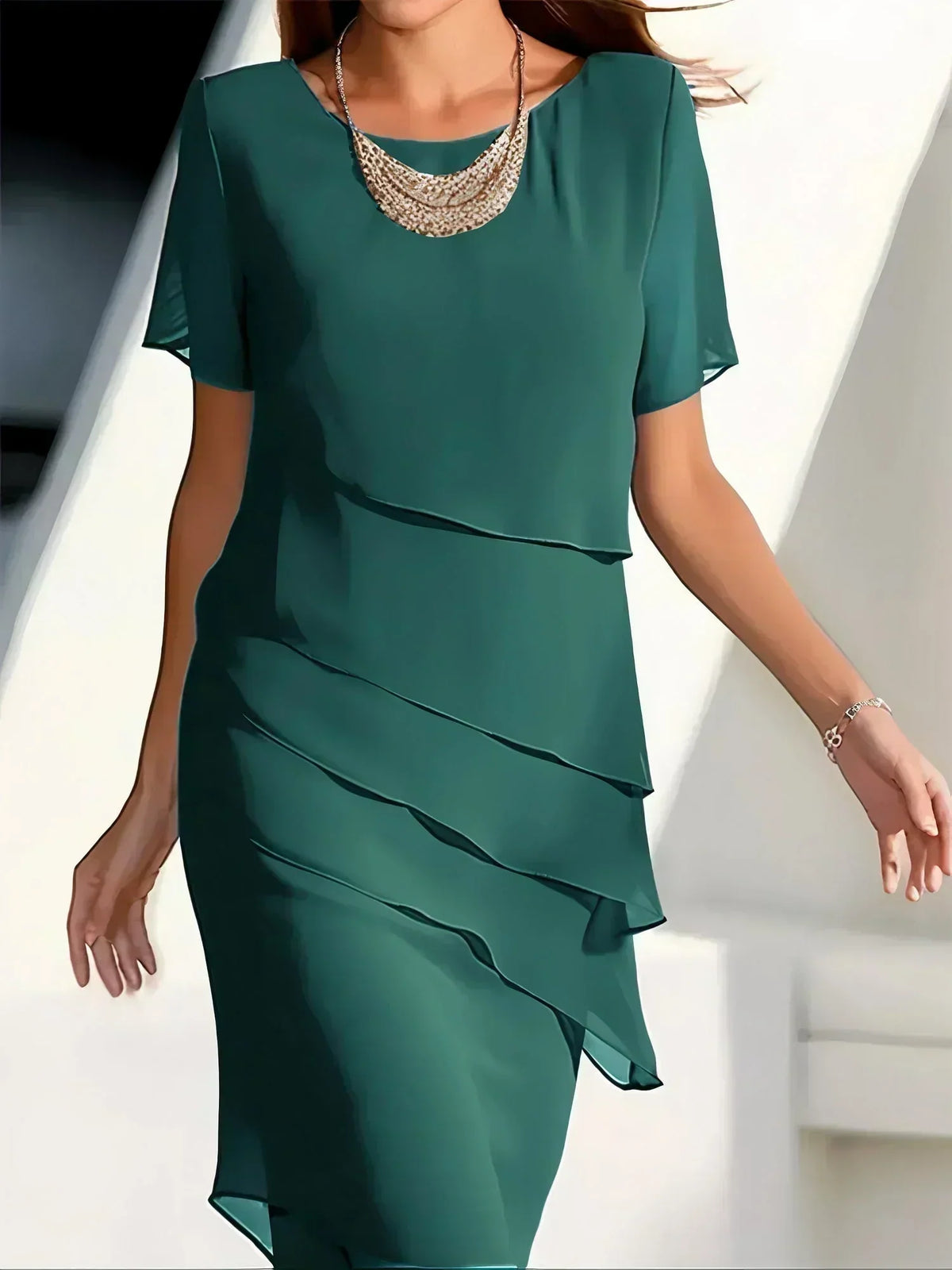 Kendra | Women's Relaxed Chic Midi Dress with a Figure-Flattering Design