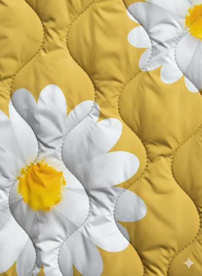 Women's Relaxed Sunny Daisy Garden Quilted Jacket