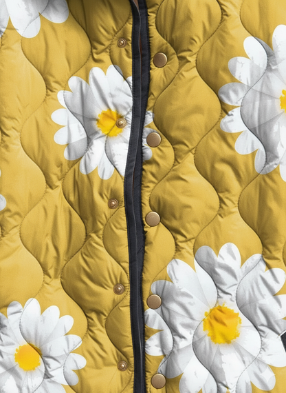 Women's Relaxed Sunny Daisy Garden Quilted Jacket