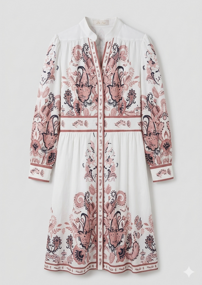 Women's Heidi-Inspired Floral Maxi Dress with V-Neck and Long Sleeves for Festive Occasions