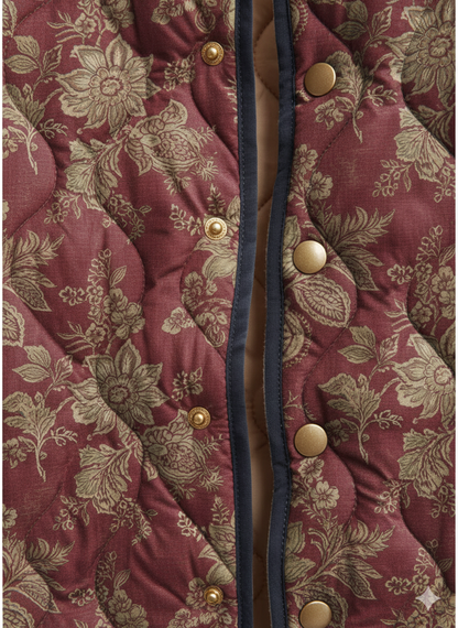Women's Relaxed Vintage Baroque Floral Quilted Jacket