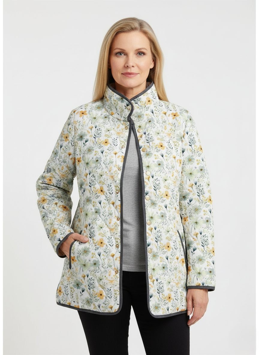 Women's Relaxed Spring Blossom Quilted Jacket