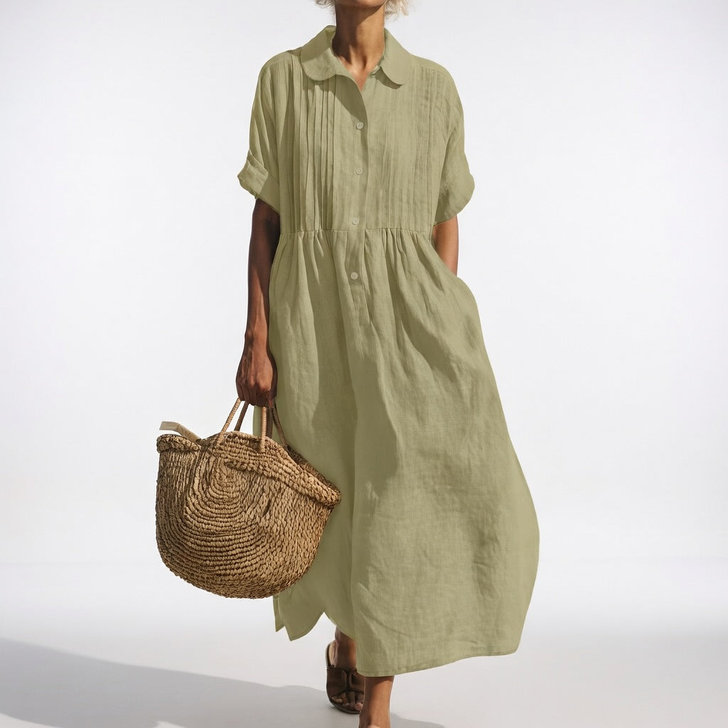 Lysandra | Women's Longline Breezy Summer Shirt Maxi Dress
