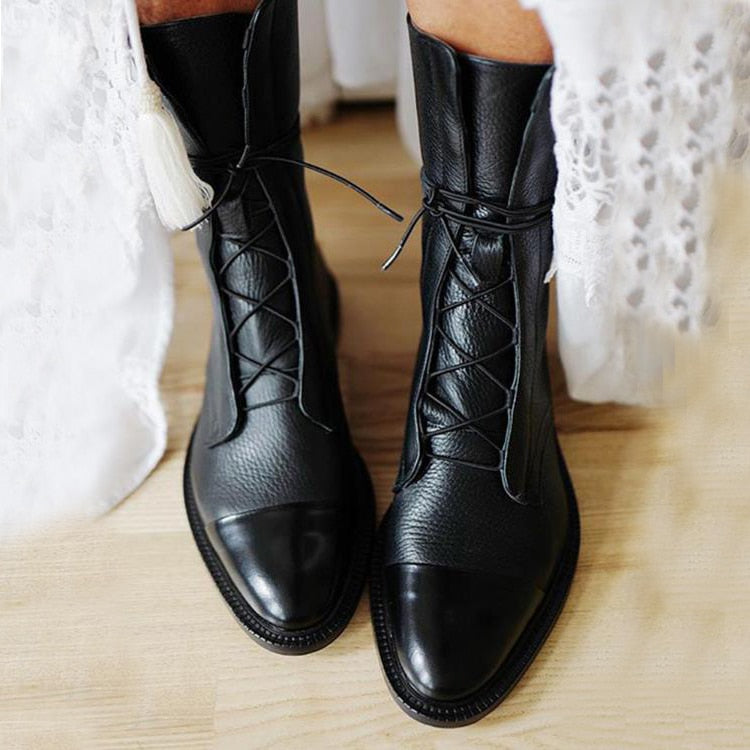 Selene | Women's Orthopedic Lace-Up Premium Heeled Boots