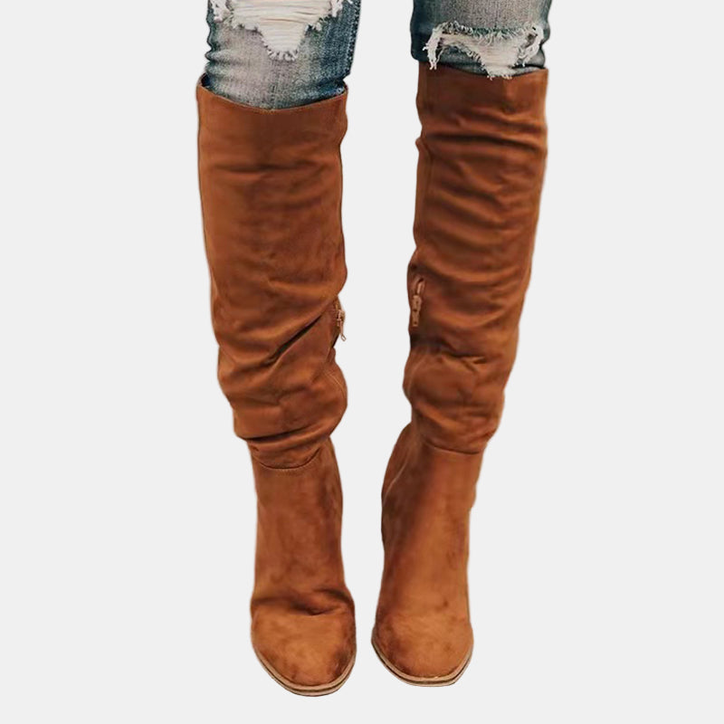 Peyton | Women's Cushioned Slip-On Heeled Boots