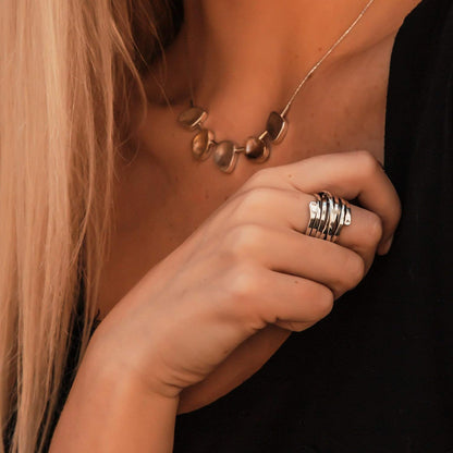 Lourdes | Vintage Silver Ring with Thickness