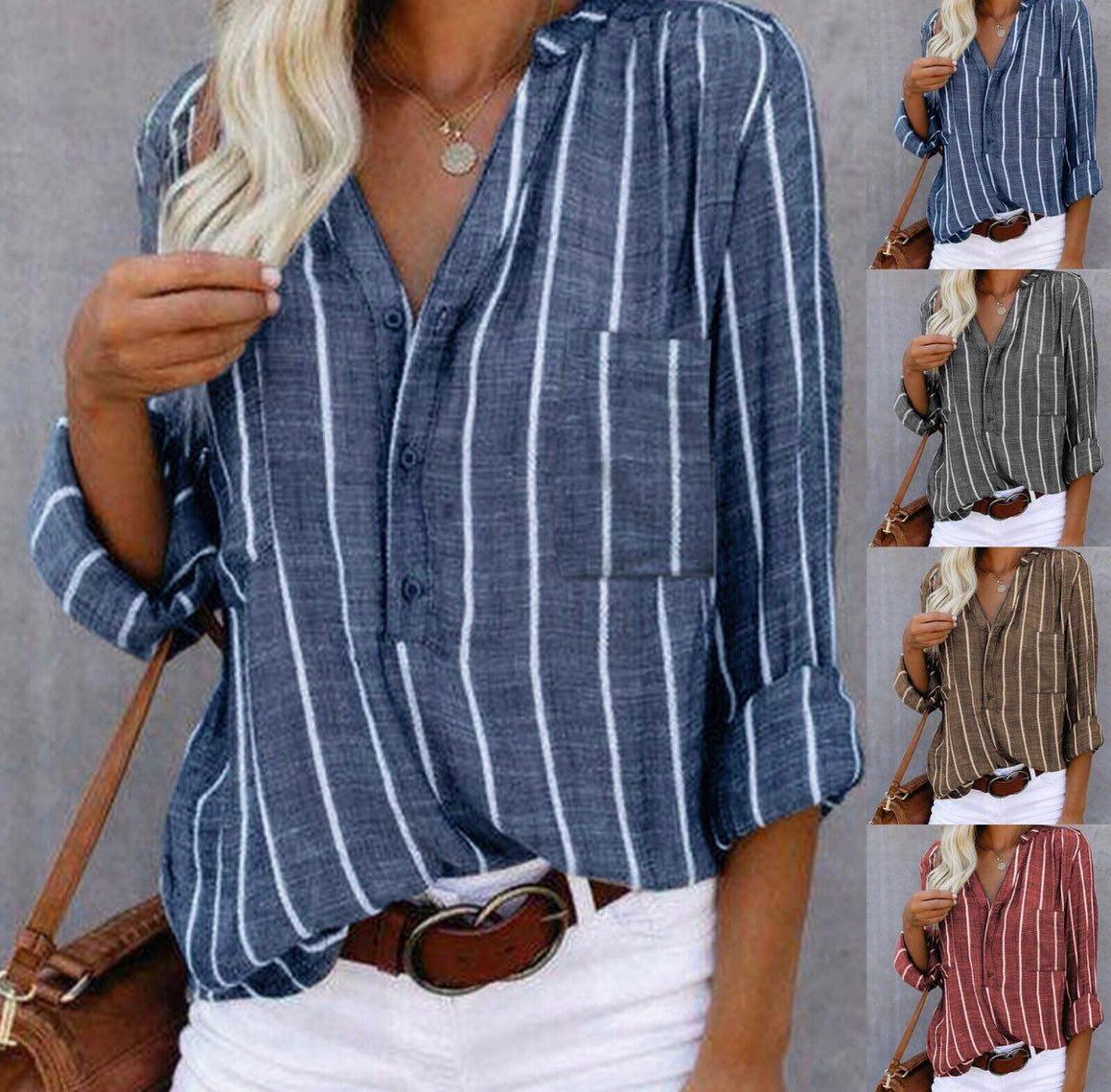 Giana | Women's Relaxed Striped Casual Blouse