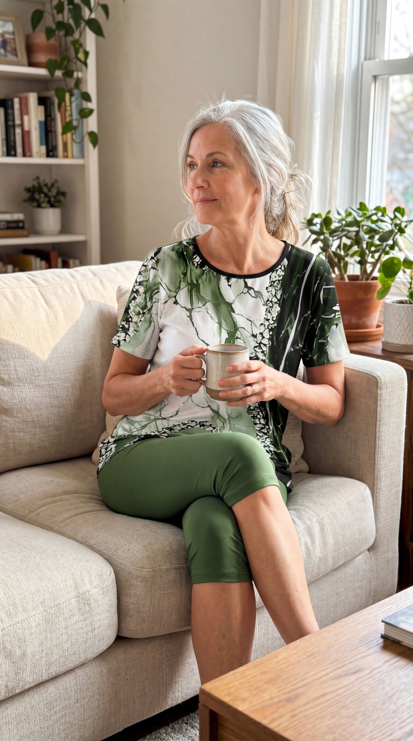Luna | Women's Relaxed Stretchy Printed Two-Piece Outfit