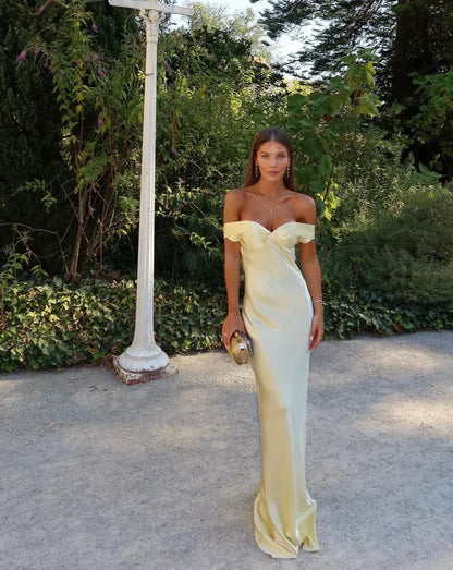 Dove | Women's Strapless Off-Shoulder Evening Maxi Dress
