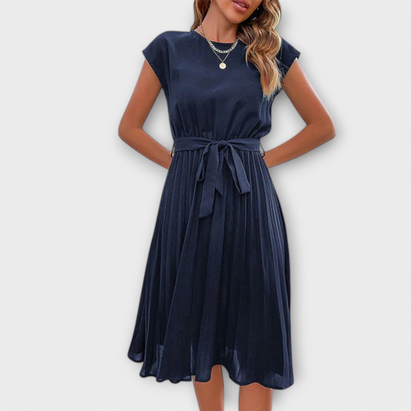 Claire | Women's Casual Pleated Midi Dress