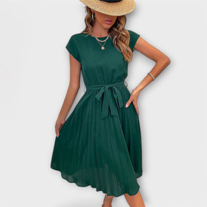 Claire | Women's Casual Pleated Midi Dress