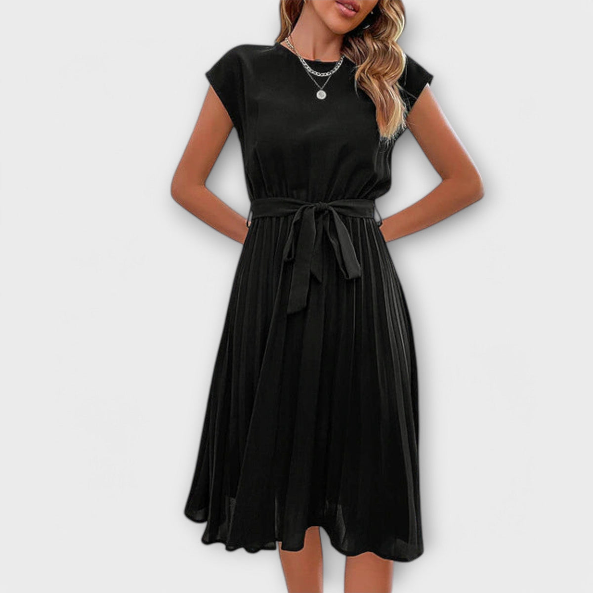 Claire | Women's Casual Pleated Midi Dress