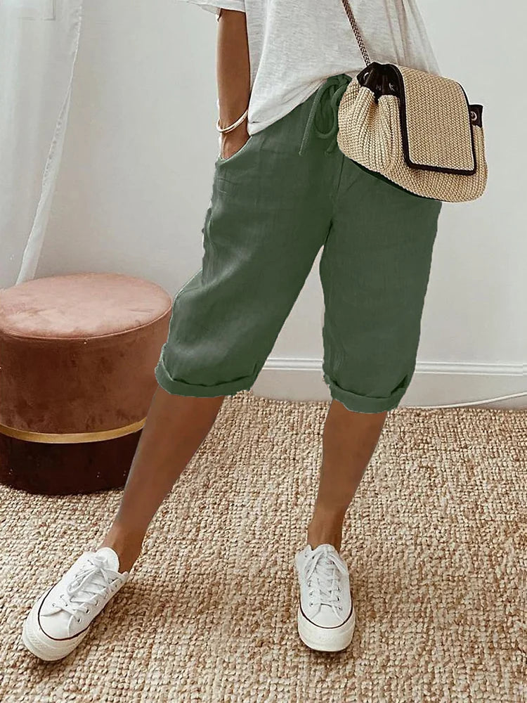 Isla | Cotton Linen Shorts