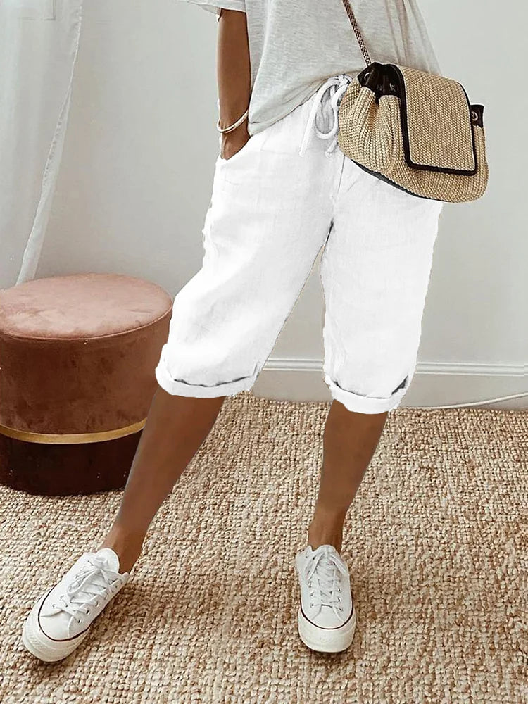 Isla | Cotton Linen Shorts