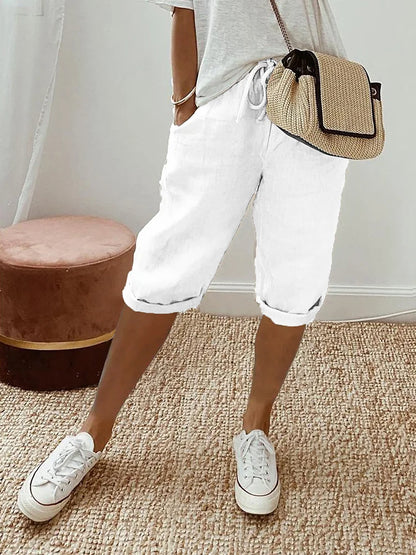 Isla | Cotton Linen Shorts