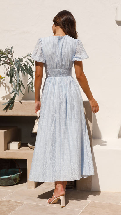 Yara | Women's V-Neck Maxi Dress with Buttons