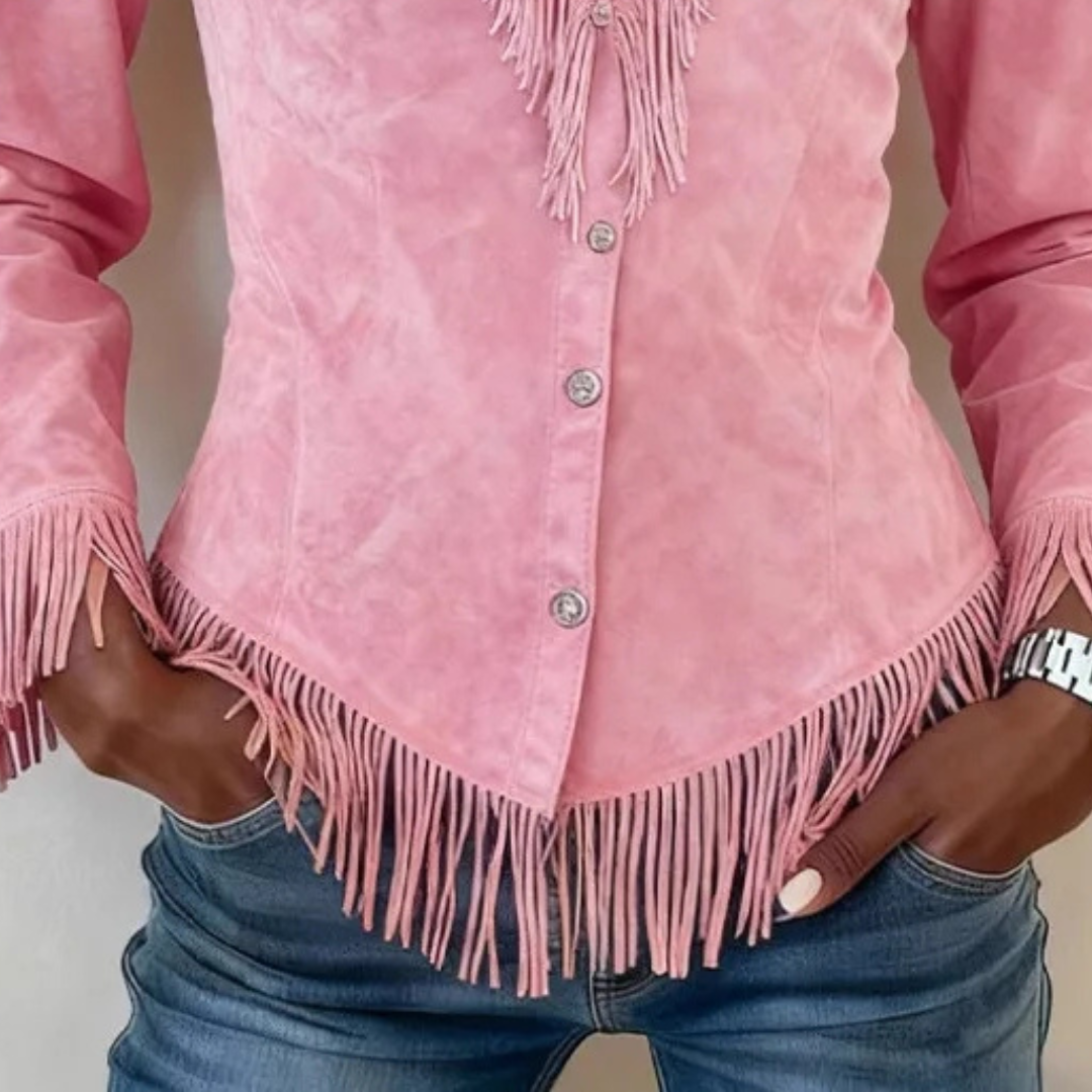 Women's Solène │ Button-Up Blouse with Fringe Details