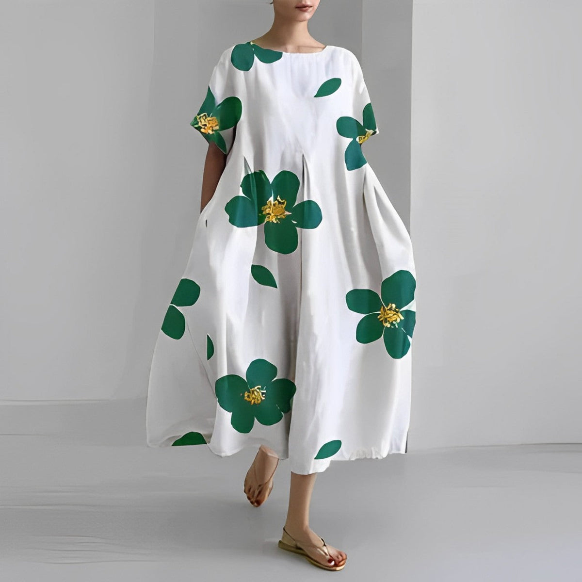 Floria | Women's Relaxed Vibrant Floral Maxi Dress