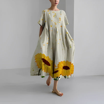 Floria | Women's Relaxed Vibrant Floral Maxi Dress