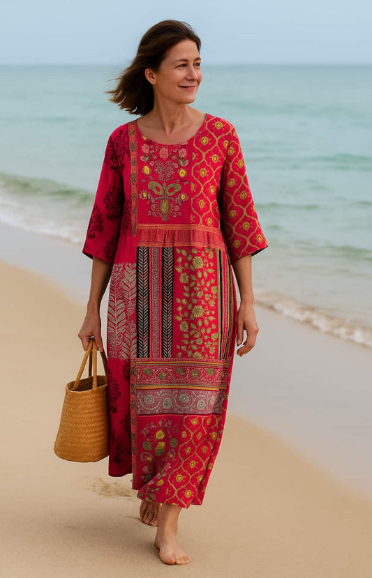 Laura | Loose-Fitting Boho Maxi Dress