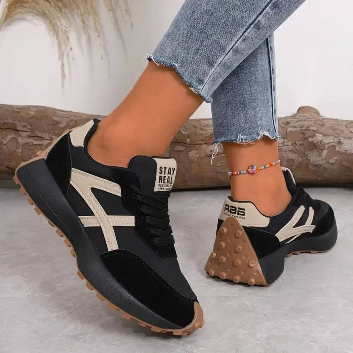 Lucie | Women's Cushioned Lace-Up Orthopedic Trainers