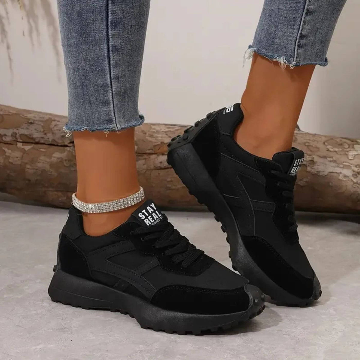 Lucie | Women's Cushioned Lace-Up Orthopedic Trainers