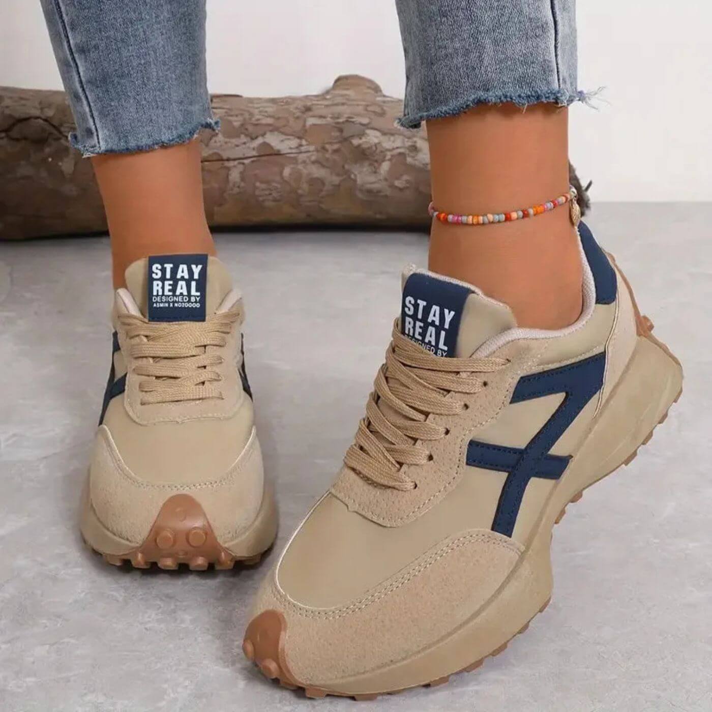 Lucie | Women's Cushioned Lace-Up Orthopedic Trainers