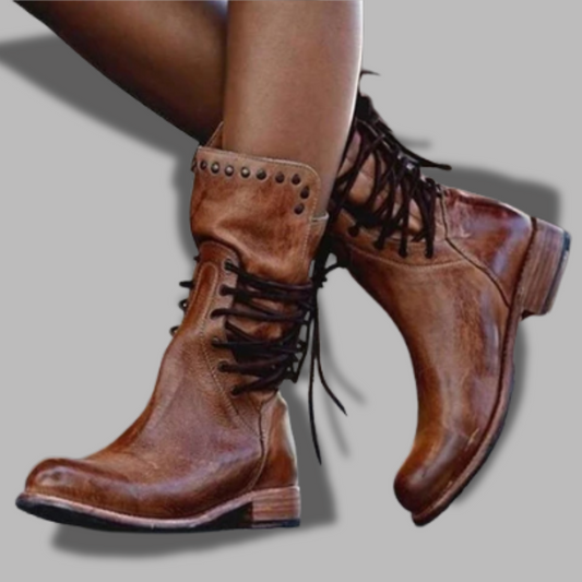 Wynona | Women's Orthopedic Lace-Up Rustic Vintage Boots