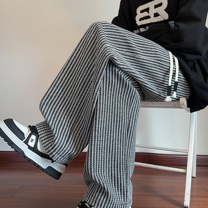 Lamine | Women's Herringbone Sweatpants with Pockets and Drawstring
