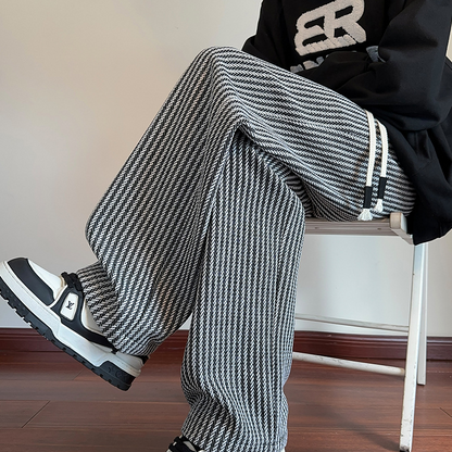 Lamine | Women's Herringbone Sweatpants with Pockets and Drawstring