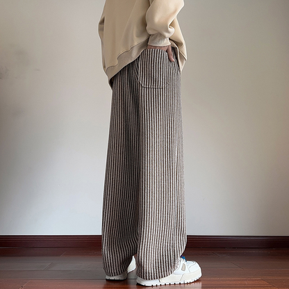 Lamine | Women's Herringbone Sweatpants with Pockets and Drawstring