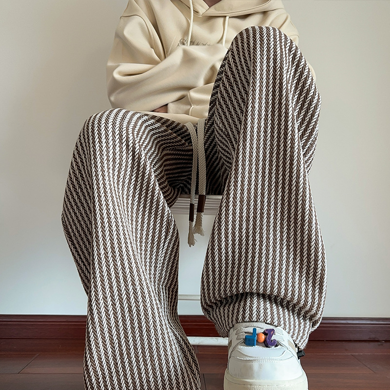 Lamine | Women's Herringbone Sweatpants with Pockets and Drawstring