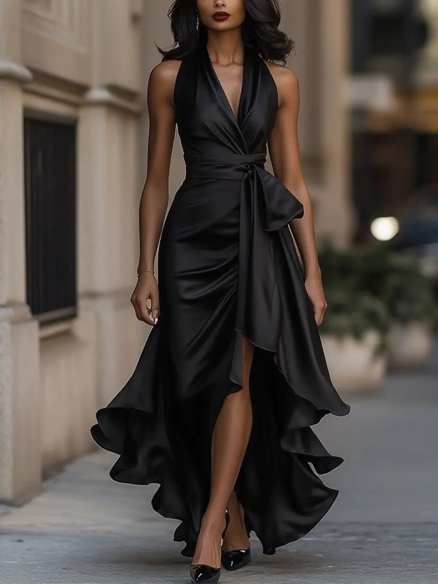 Nocturna | Women's Classic Elegance Maxi Dress