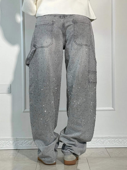 Women's Shiny Carpenter-Style Denim Jeans