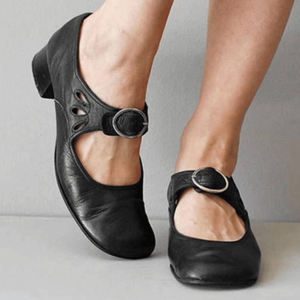 Women's Cushioned Buckle Helena Distinctive and Cozy Sandals with Arch Support