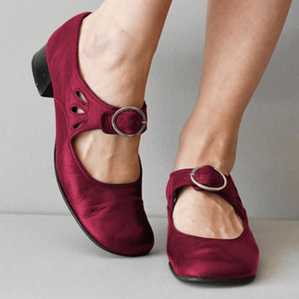 Women's Cushioned Buckle Helena Distinctive and Cozy Sandals with Arch Support