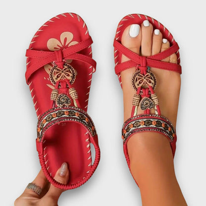 Arlena | Women's Cushioned Open-Toe Bohemian Sandals with Orthopedic Support