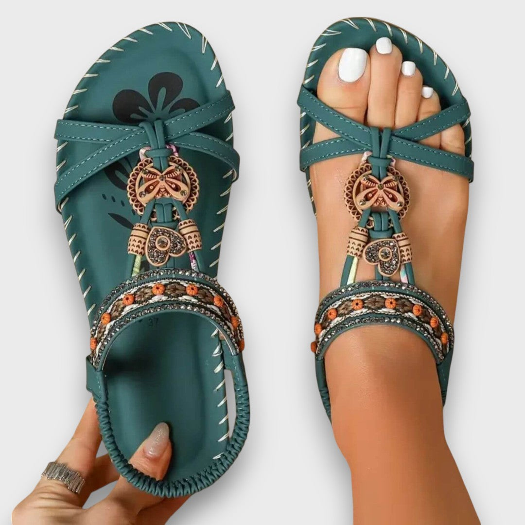 Arlena | Women's Cushioned Open-Toe Bohemian Sandals with Orthopedic Support