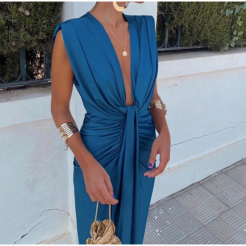 Isabella | Women's Evening Maxi Dress with Deep V-Neck