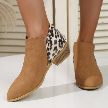 Paola | Women's Cushioned Slip-On Animal Print Boots with Arch Support