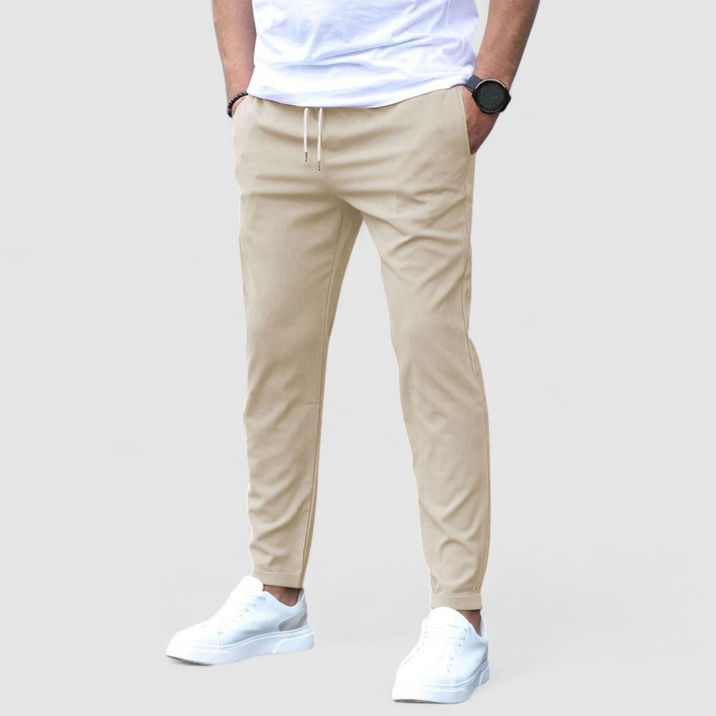 Lucas | Men's Comfortable Adjustable Stretch Trousers with Pockets