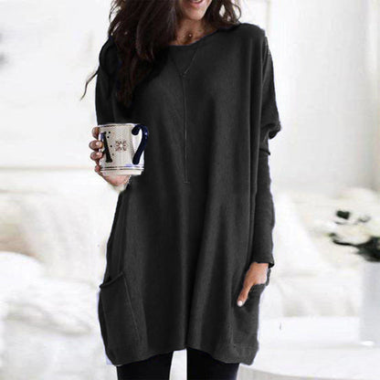 Paris | Women's Longline Relaxed Casual Long Sleeve Lightweight Sweatshirt