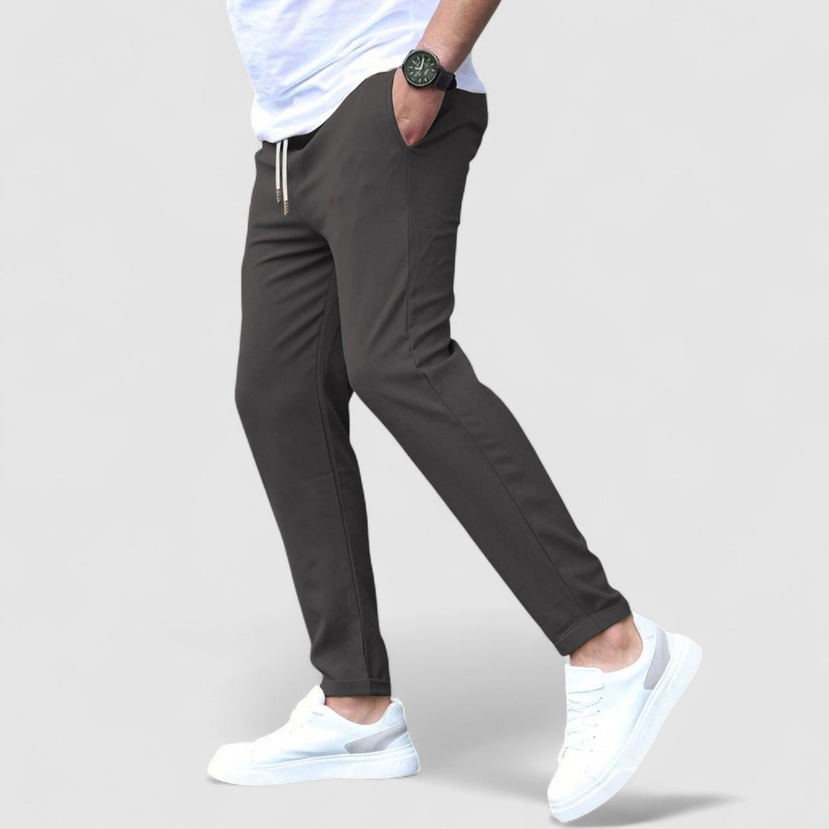 Lucas | Men's Comfortable Adjustable Stretch Trousers with Pockets