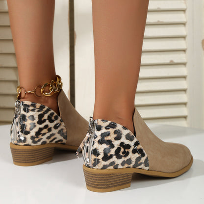 Paola | Women's Cushioned Slip-On Animal Print Boots with Arch Support